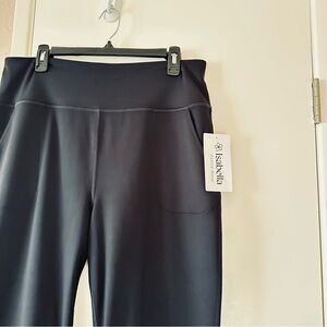 Isabella Activewear Yoga Leggings Size XL Black Straight Leg